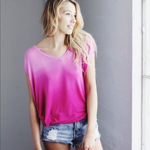 Cocoon Tee / Hot Pink Ombre